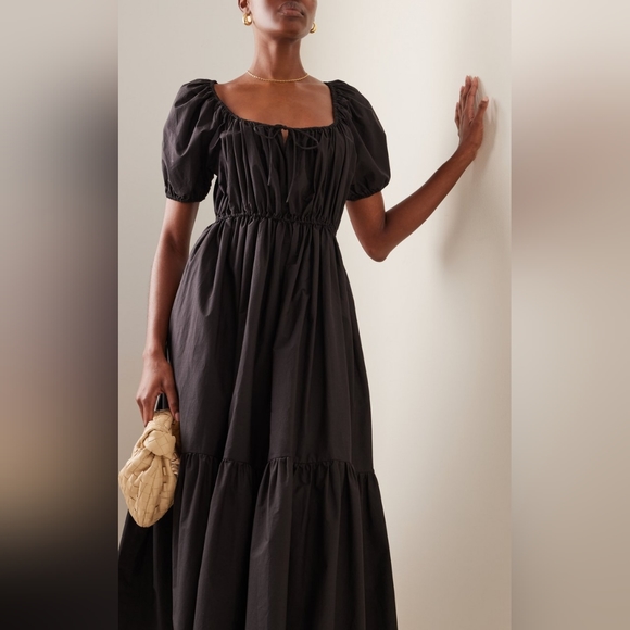 Matteau drawcord midi dress size 3/med - Picture 2 of 5